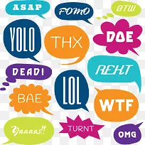 矢量彩色对话框-空若网 矢量彩色对话框-空若网