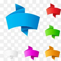 彩色折纸对话框矢量-空若网 彩色折纸对话框矢量-空若网