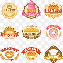 矢量甜品标贴-空若网 矢量甜品标贴-空若网