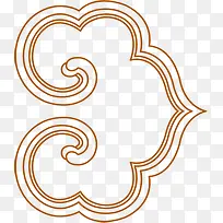 橙色线条如意纹路中秋-空若网 橙色线条如意纹路中秋-空若网