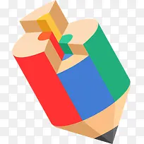 卡通多彩拼接铅笔-空若网 卡通多彩拼接铅笔-空若网