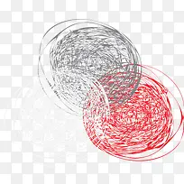 手绘涂鸦圈圈时尚矢量素材-空若网 手绘涂鸦圈圈时尚矢量素材-空若网