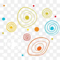 手绘涂鸦圈圈时尚矢量素材-空若网 手绘涂鸦圈圈时尚矢量素材-空若网