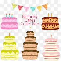 矢量手绘多层生日蛋糕-空若网 矢量手绘多层生日蛋糕-空若网