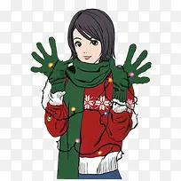 戴手套的女孩-空若网 戴手套的女孩-空若网