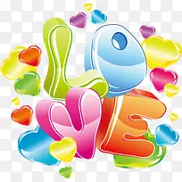 love彩色糖果爱心-空若网 love彩色糖果爱心-空若网