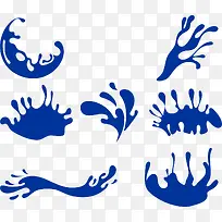 扁平化蓝色液体浪花-空若网 扁平化蓝色液体浪花-空若网