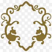 金色花边对称-空若网 金色花边对称-空若网