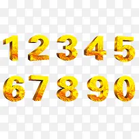 黄金立体数字艺术字-空若网 黄金立体数字艺术字-空若网