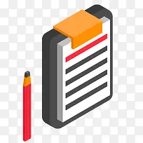 检查表3D立体插画-空若网 检查表3D立体插画-空若网