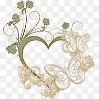 爱心蝴蝶相框-空若网 爱心蝴蝶相框-空若网