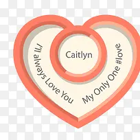 橙色心形相框-空若网 橙色心形相框-空若网