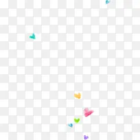 手绘彩色爱心元素-空若网 手绘彩色爱心元素-空若网