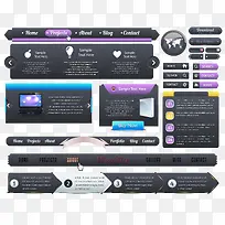 矢量商务导航条-空若网 矢量商务导航条-空若网