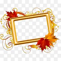 金色枫叶边框素材-空若网 金色枫叶边框素材-空若网