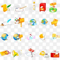卡通邮箱信封图标-空若网 卡通邮箱信封图标-空若网