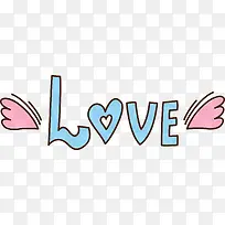 矢量love翅膀艺术字-空若网 矢量love翅膀艺术字-空若网