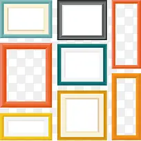 彩色扁平化相框设计矢量图-空若网 彩色扁平化相框设计矢量图-空若网