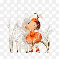 可爱的女孩秋天-空若网 可爱的女孩秋天-空若网