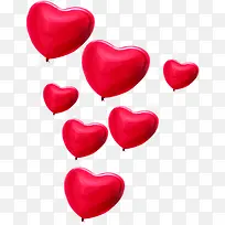 飘零红色爱心气球-空若网 飘零红色爱心气球-空若网