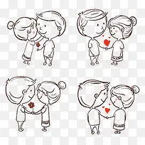 情侣爱情插画-空若网 情侣爱情插画-空若网