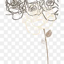 玫瑰线稿矢量-空若网 玫瑰线稿矢量-空若网