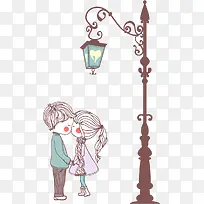 可爱情侣插画-空若网 可爱情侣插画-空若网