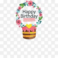 彩色花环生日蛋糕-空若网 彩色花环生日蛋糕-空若网