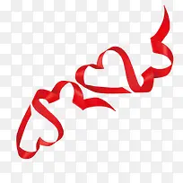 两条爱心丝带-空若网 两条爱心丝带-空若网