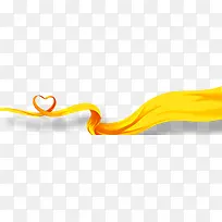 黄色爱心丝带-空若网 黄色爱心丝带-空若网