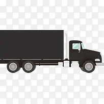 矢量黑色卡车货车-空若网 矢量黑色卡车货车-空若网