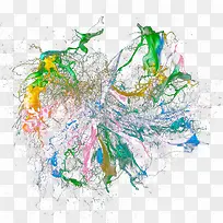 多彩泼墨效果免扣素材-空若网 多彩泼墨效果免扣素材-空若网