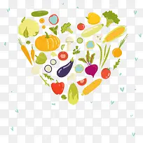 新鲜水果蔬菜心形装饰-空若网 新鲜水果蔬菜心形装饰-空若网