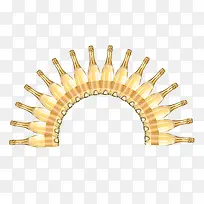 黄色玻璃酒瓶-空若网 黄色玻璃酒瓶-空若网