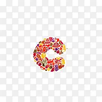 食物拼凑大写字母图案-空若网 食物拼凑大写字母图案-空若网