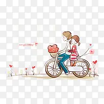 情侣骑单车-空若网 情侣骑单车-空若网