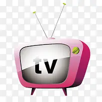粉色质感立体电视卡通-空若网 粉色质感立体电视卡通-空若网