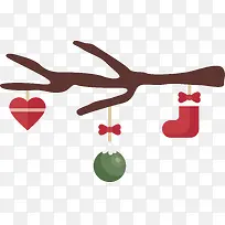 树枝圣诞挂饰-空若网 树枝圣诞挂饰-空若网