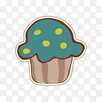 矢量卡通蓝色蘑菇造型-空若网 矢量卡通蓝色蘑菇造型-空若网