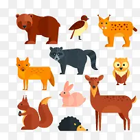 扁平化动物设计矢量-空若网 扁平化动物设计矢量-空若网