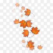 橙色干枯枫叶背景-空若网 橙色干枯枫叶背景-空若网