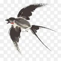 水彩手绘飞鸟素材-空若网 水彩手绘飞鸟素材-空若网