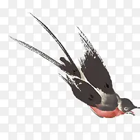 水彩飞鸟插画装饰素材-空若网 水彩飞鸟插画装饰素材-空若网