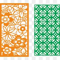 雕花板镂空隔断橙色绿色-空若网 雕花板镂空隔断橙色绿色-空若网