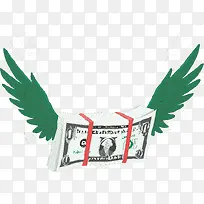 长着翅膀的钱矢量-空若网 长着翅膀的钱矢量-空若网