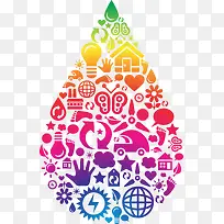 七彩创意水滴-空若网 七彩创意水滴-空若网