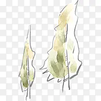 手绘蒲公英叶子插画-空若网 手绘蒲公英叶子插画-空若网