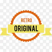 橙色简约怀旧标签-空若网 橙色简约怀旧标签-空若网