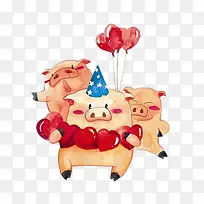 生日蛋糕猪气球-空若网 生日蛋糕猪气球-空若网