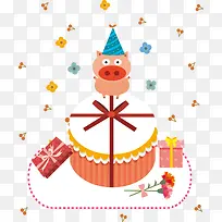 矢量小猪过生日-空若网 矢量小猪过生日-空若网